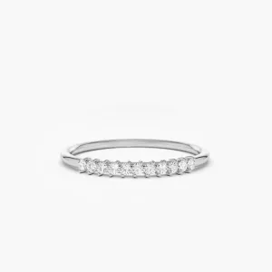 0.15CTW Round Cut  Prong Setting Diamond Wedding Band