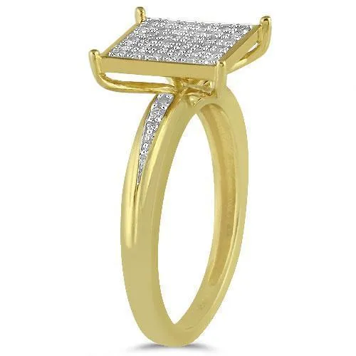 10K Yellow Solid Gold Diamond Wedding Ring Band Set 0.40 Ctw