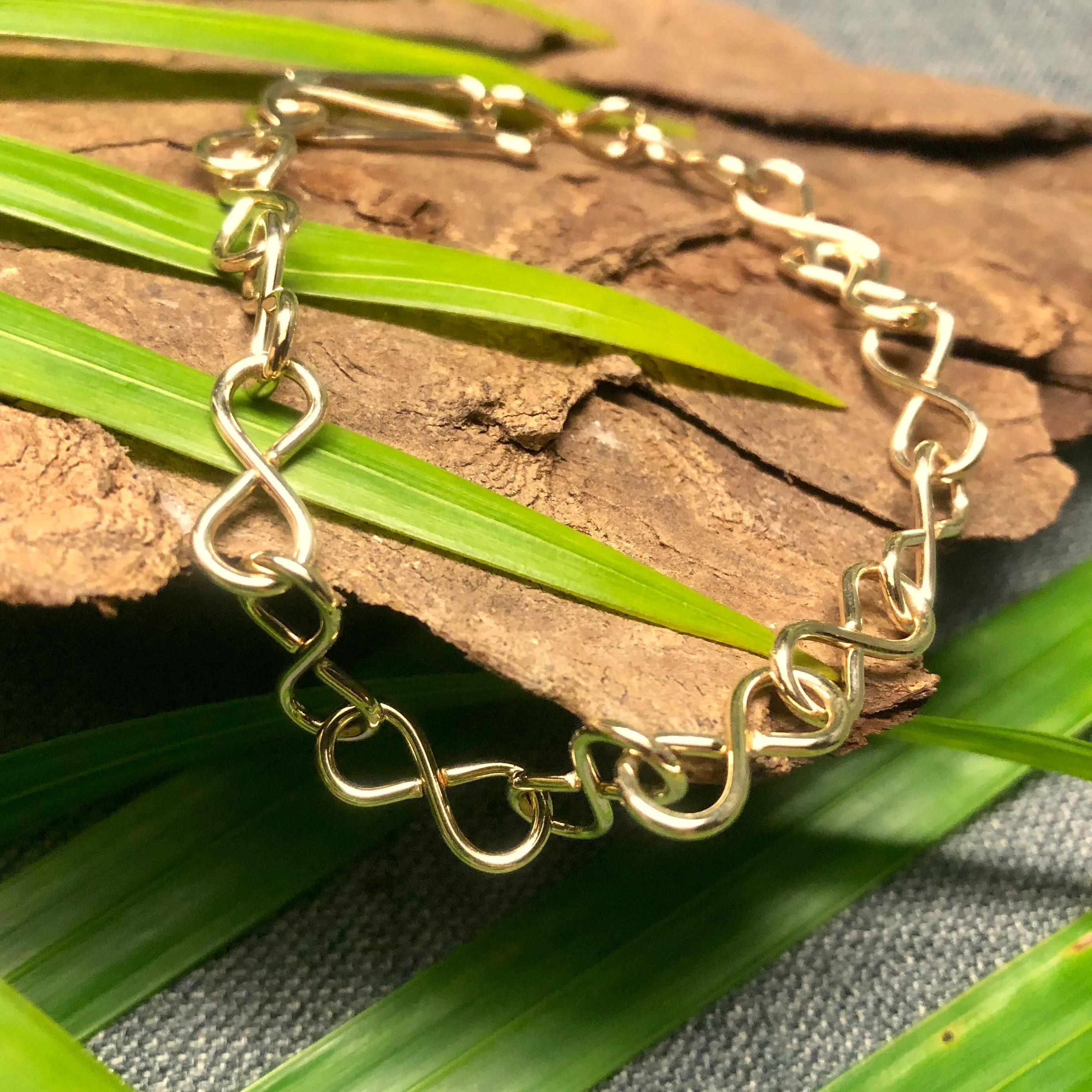 14K Gold Infinity Anklet