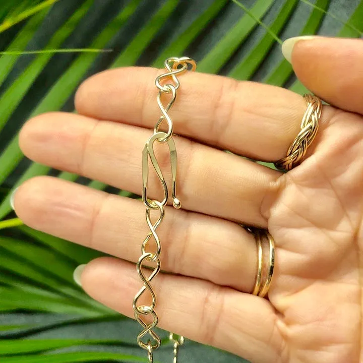 14K Gold Infinity Anklet