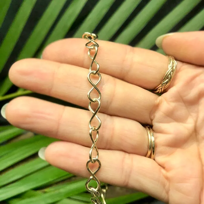 14K Gold Infinity Anklet