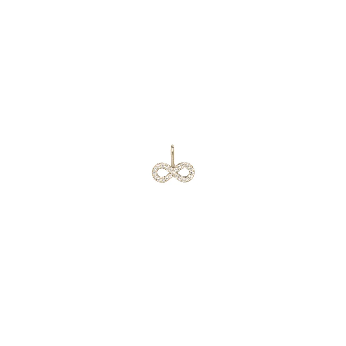 14k Single Midi Bitty Pavé Diamond Infinity Charm