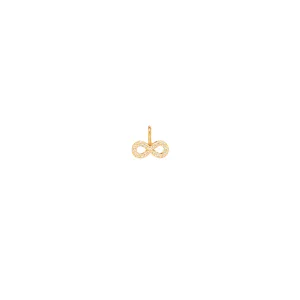 14k Single Midi Bitty Pavé Diamond Infinity Charm