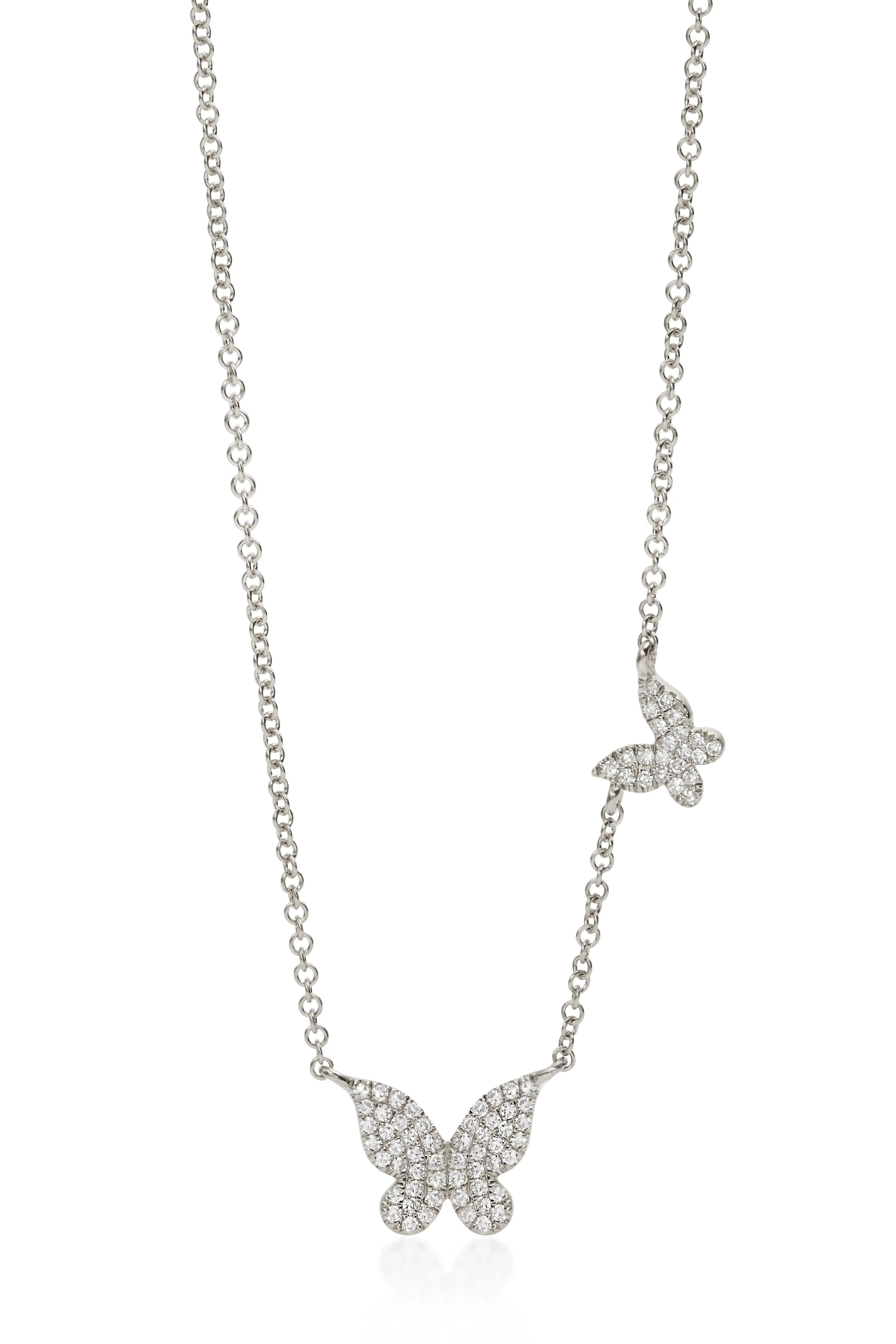 14KW Butterfly Diamond Necklace