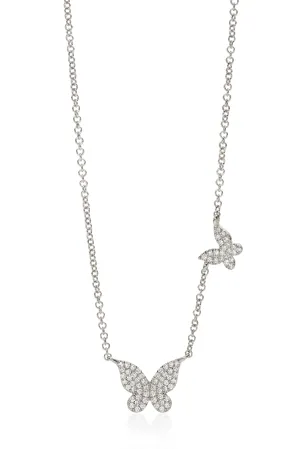 14KW Butterfly Diamond Necklace