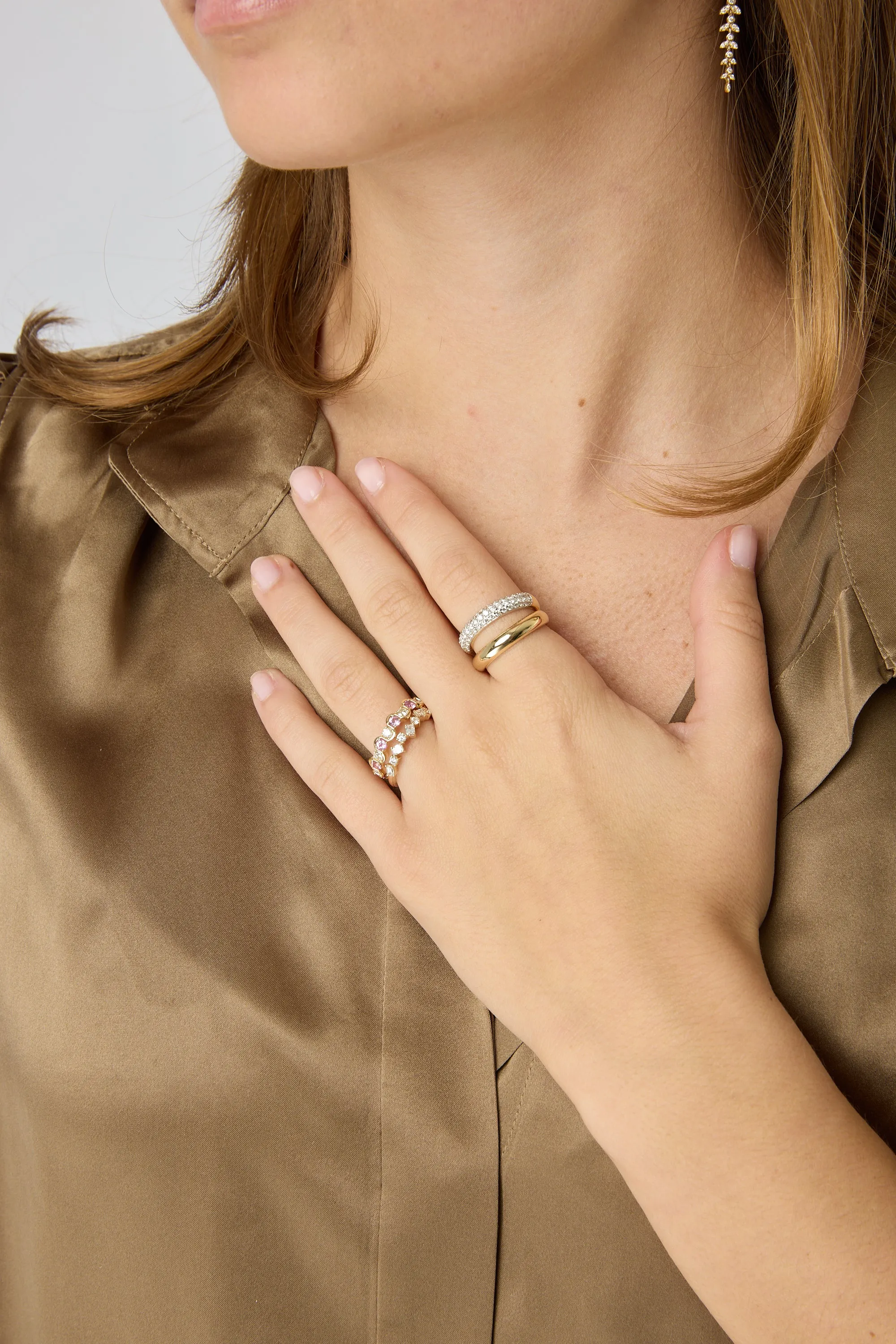 14KY Pave Ring