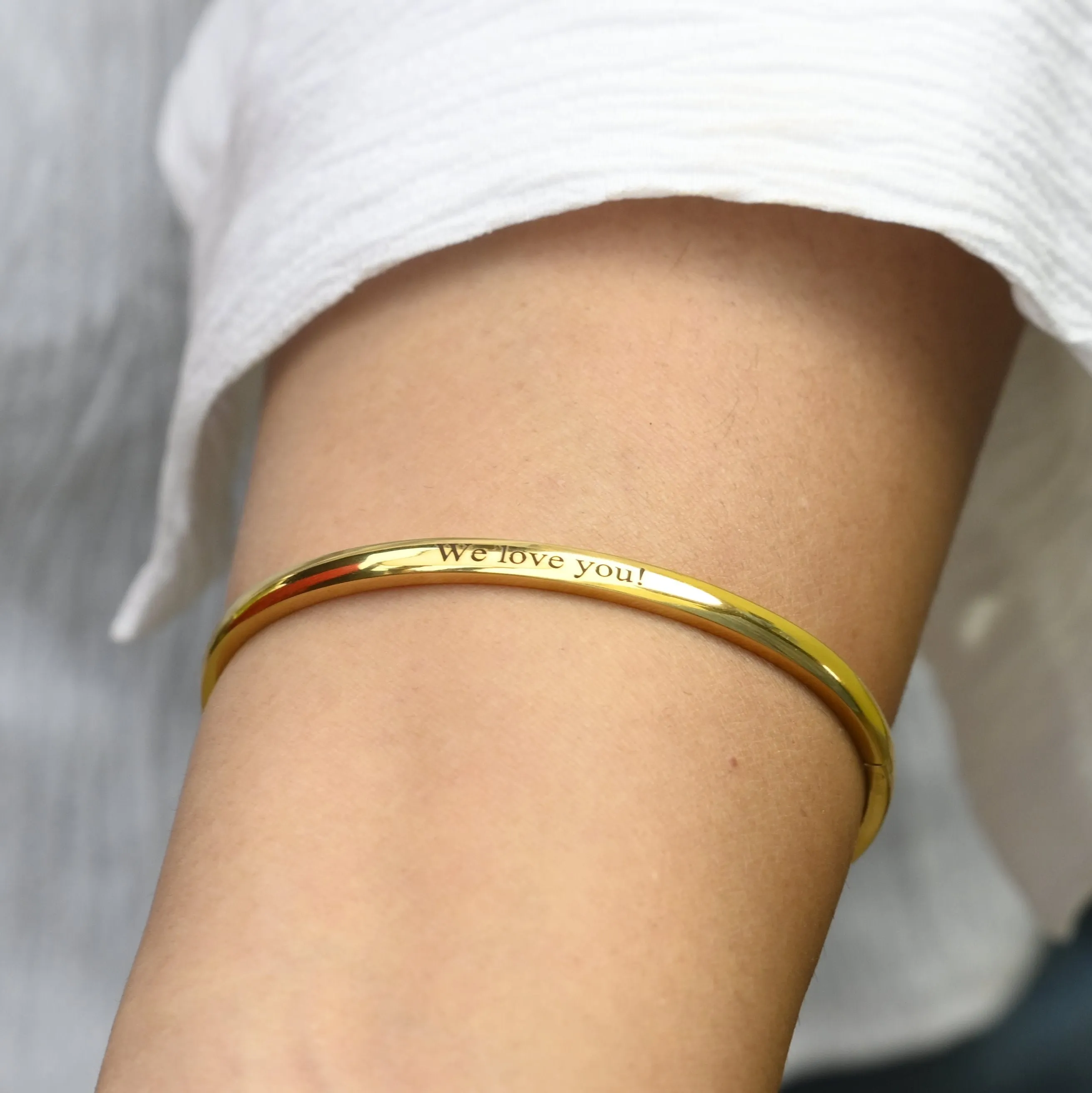 18K Gold-Filled Personalized Name Bracelet - Customized Engraved Bracelet - Gold Bangle Bracelet - Bangle for Women - Stackable Name Bangle