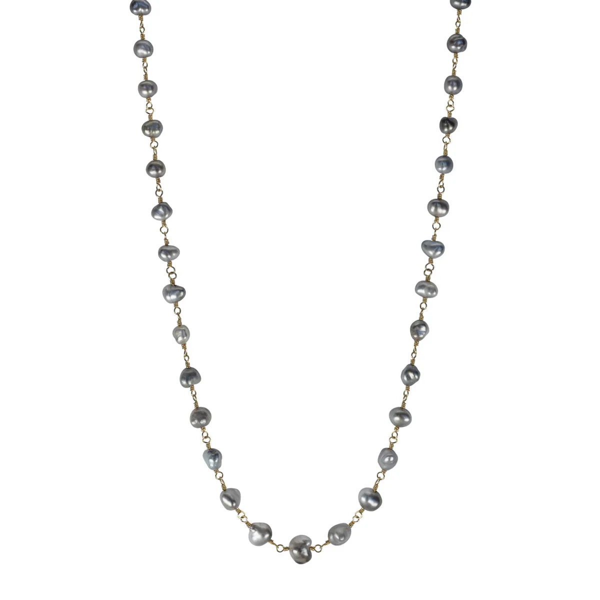 18K Gold Keshi Pearl Chain