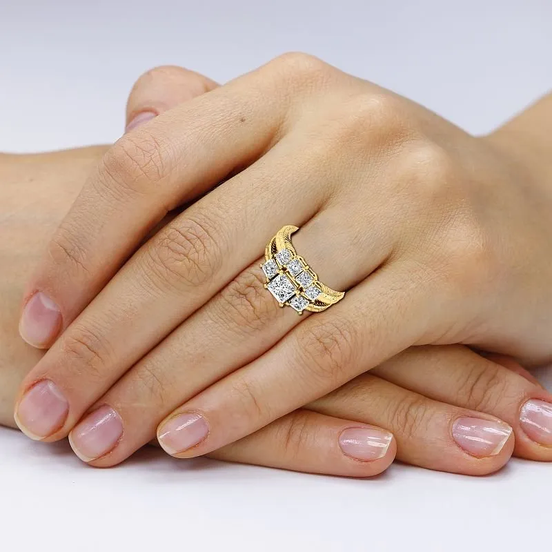 2.05-4.55 CT Princess Cut Lab Grown Diamonds - Bridal Set