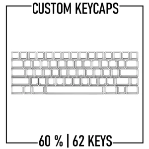 60% Keyboard Custom Keycaps ( ANSI | 62 Keys )