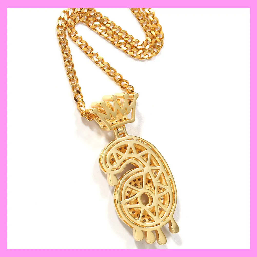 【8-04#】Crown Number Necklace (Charged by Number of Digits)  for female fashion daily engagement wedding anniversary birthday present