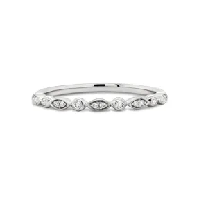 9ct White Gold Diamond Wedding Ring