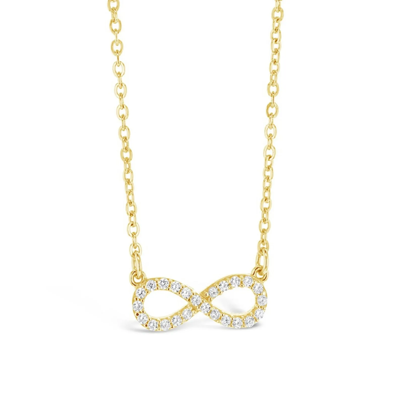 9ct Yellow Gold Cubic Zirconia Set Infinity Pendant