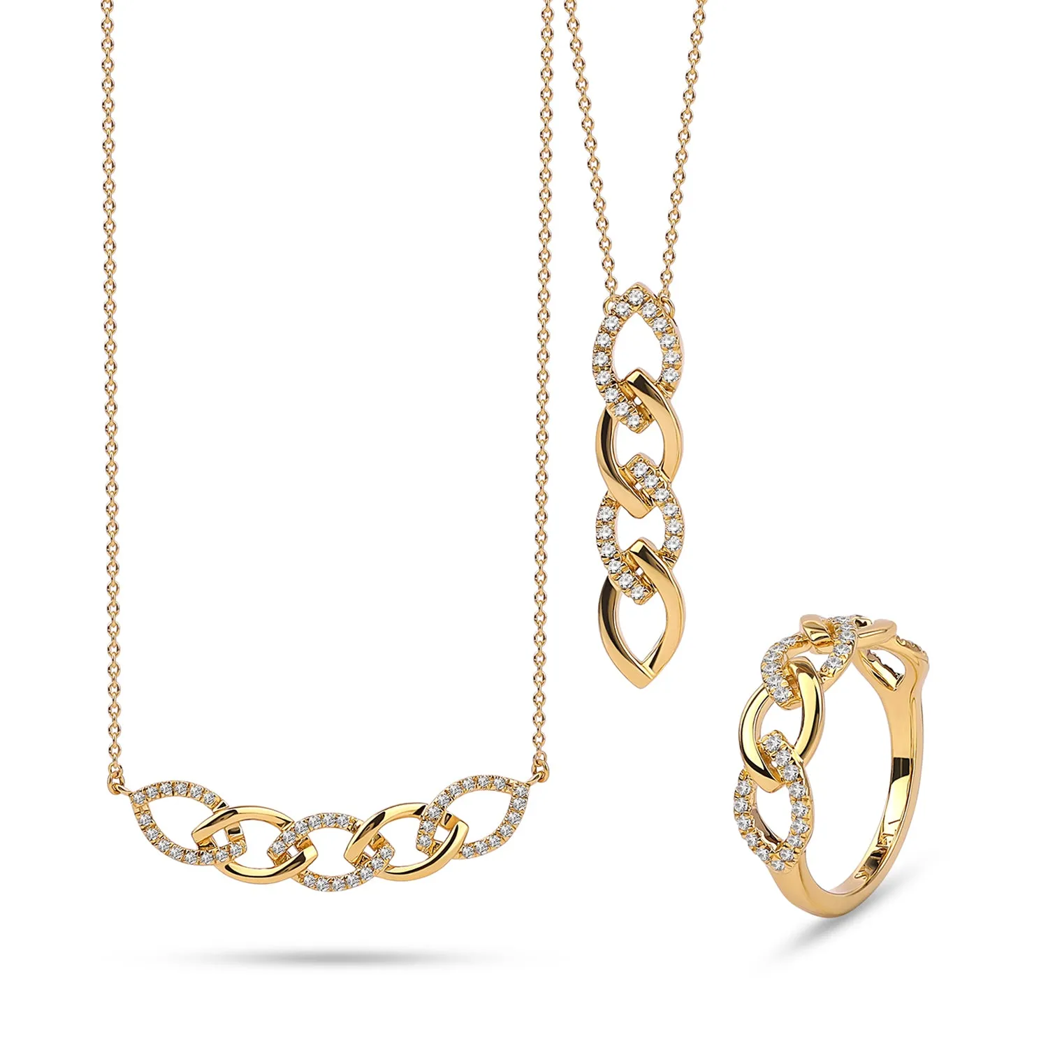 Alternating Cascading Diamond Waterfall Necklace white gold replica