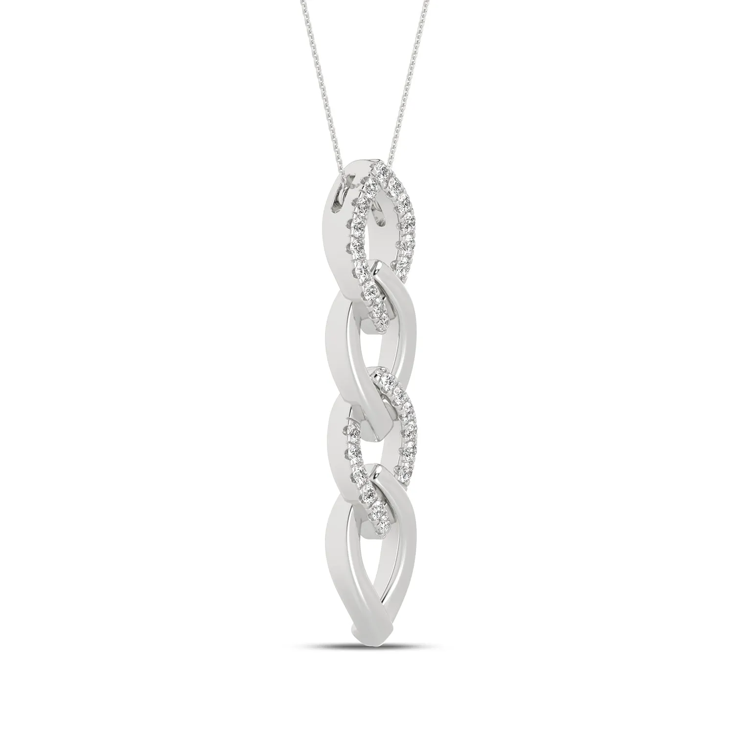 Alternating Cascading Diamond Waterfall Necklace white gold replica
