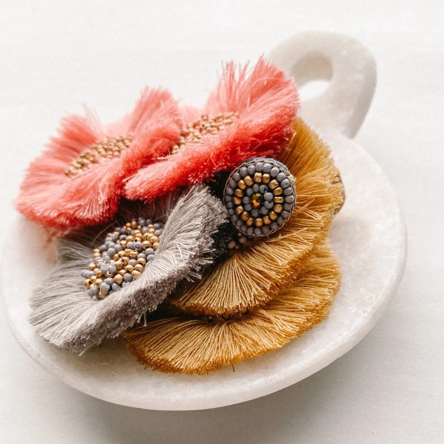 Beaded Tassel Earrings