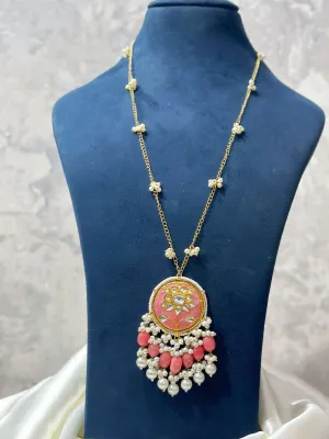 Beautiful AD Necklace with Silver Finish for Bridal Weddings Engagement Jewelry