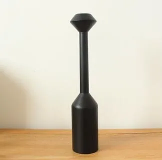 Black Minimalist Wooden Candle Holders