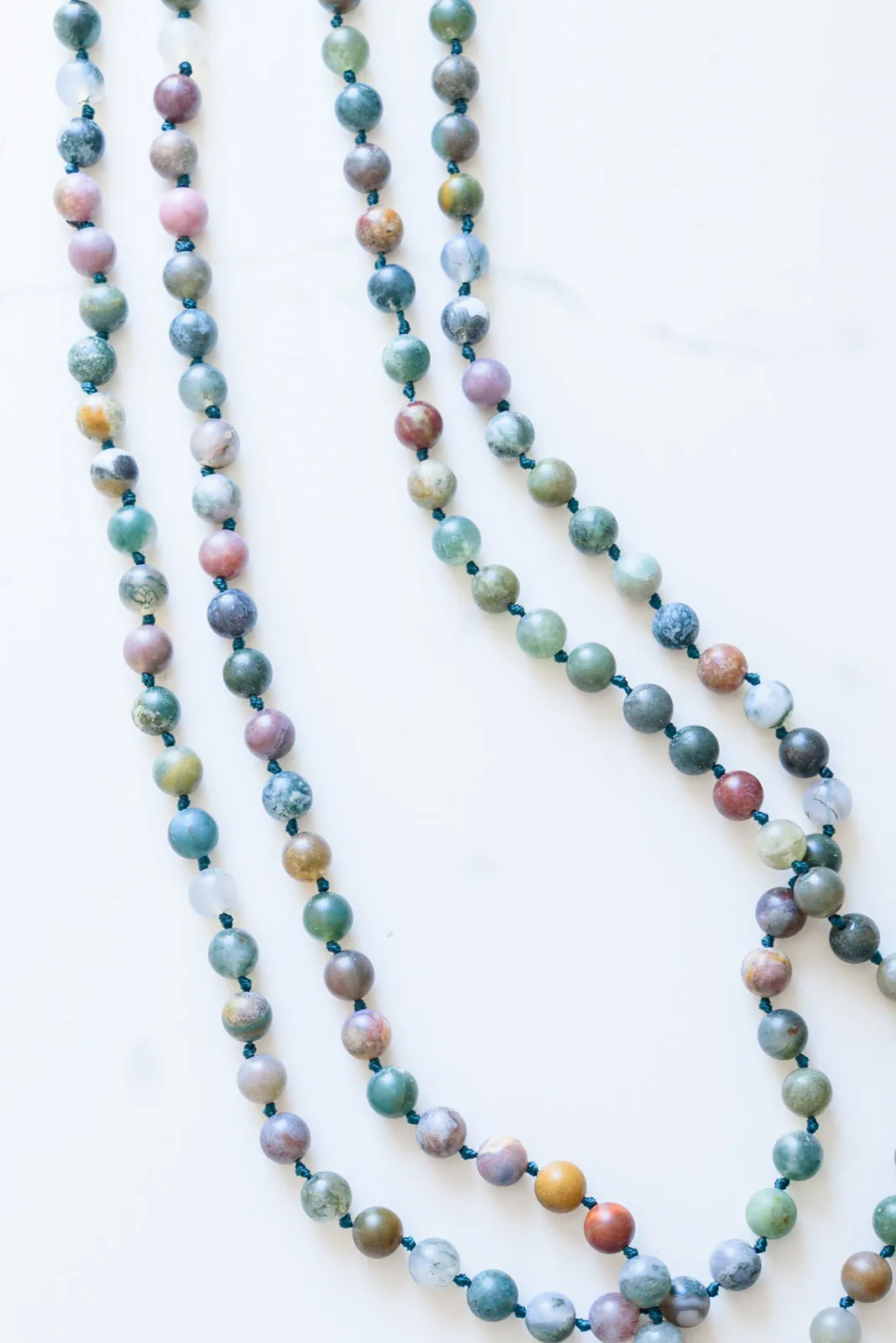 Blissful Beaded Necklace in Dark Green