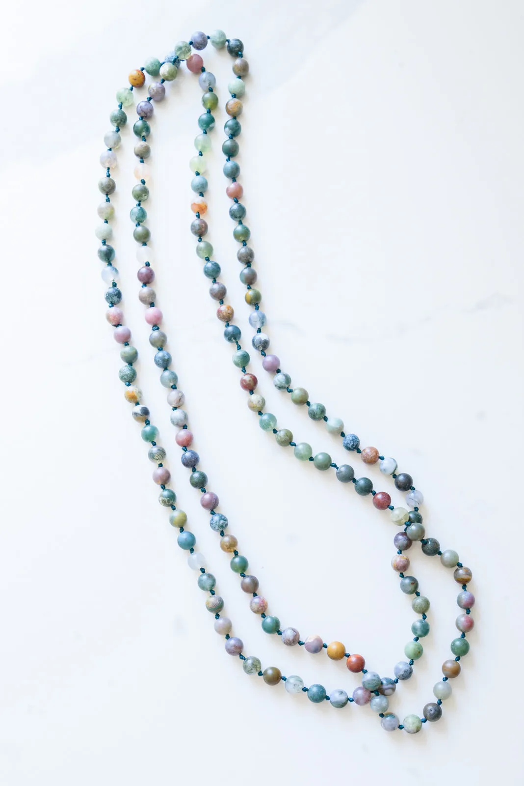 Blissful Beaded Necklace in Dark Green