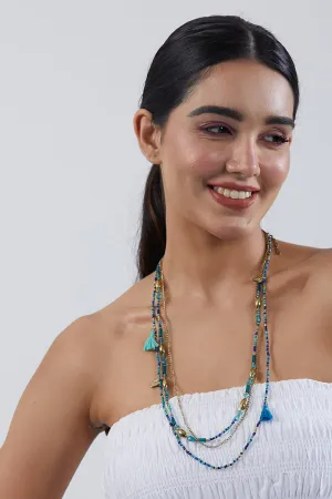 Blue Multi Layered Necklace