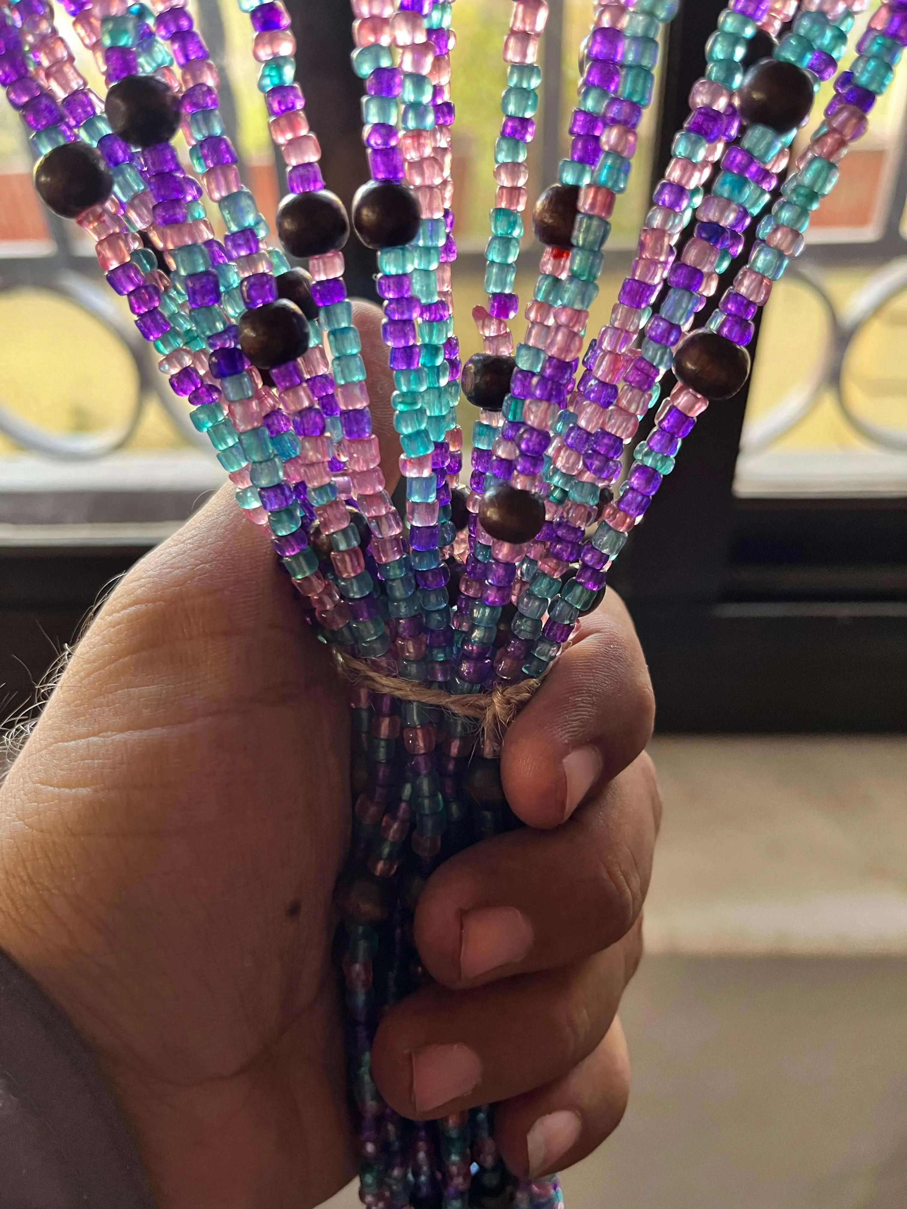Bohemian Beaded Garland with Bells