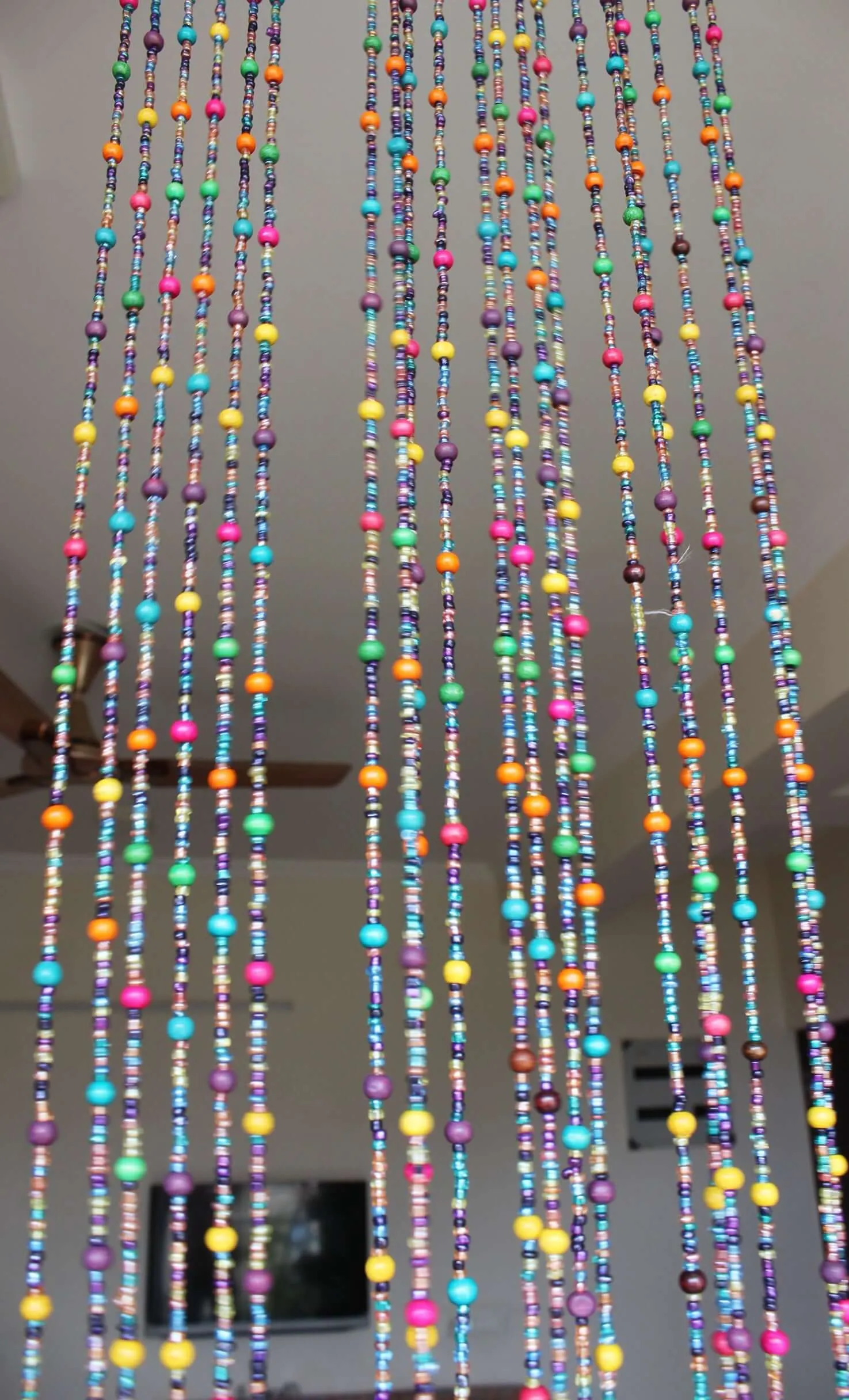 Bohemian Beaded Garland with Bells