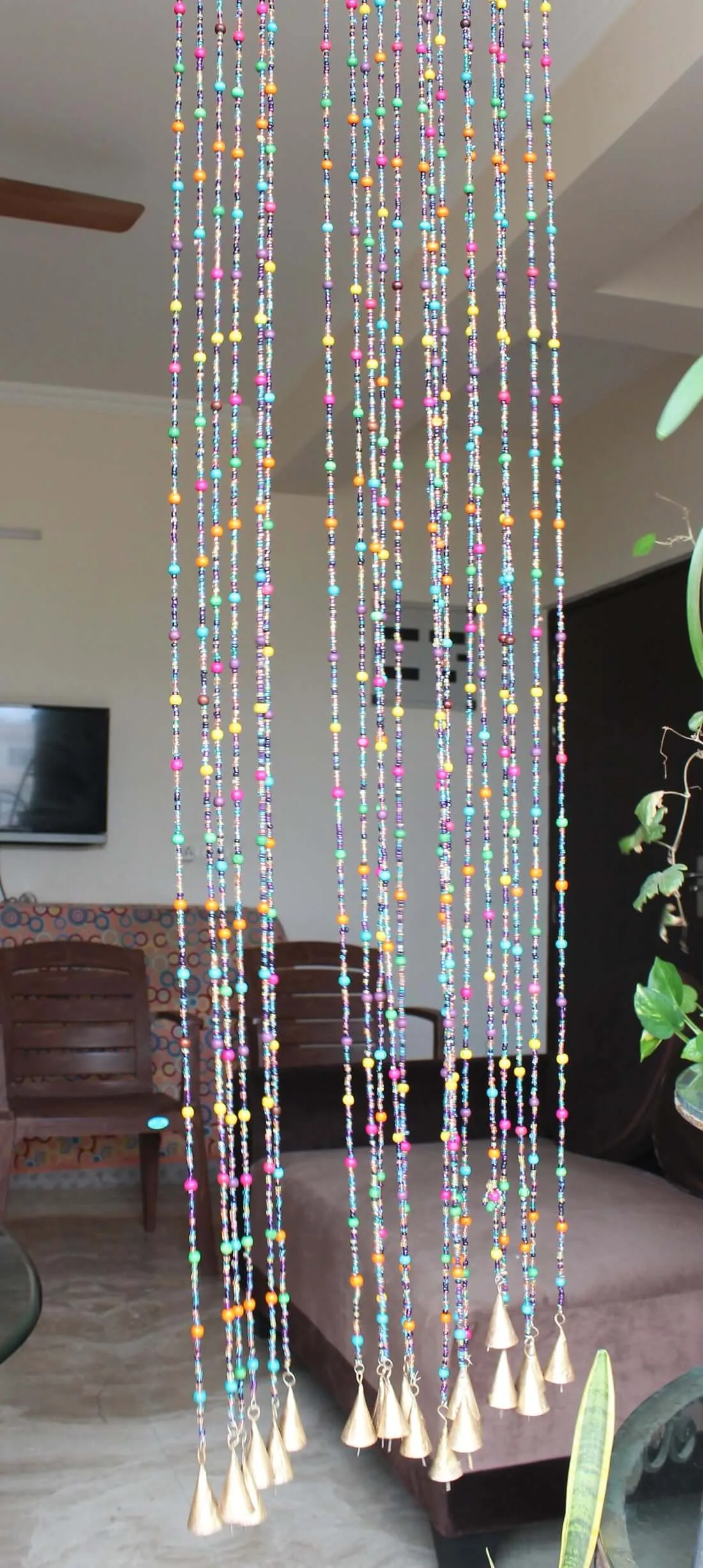 Bohemian Beaded Garland with Bells