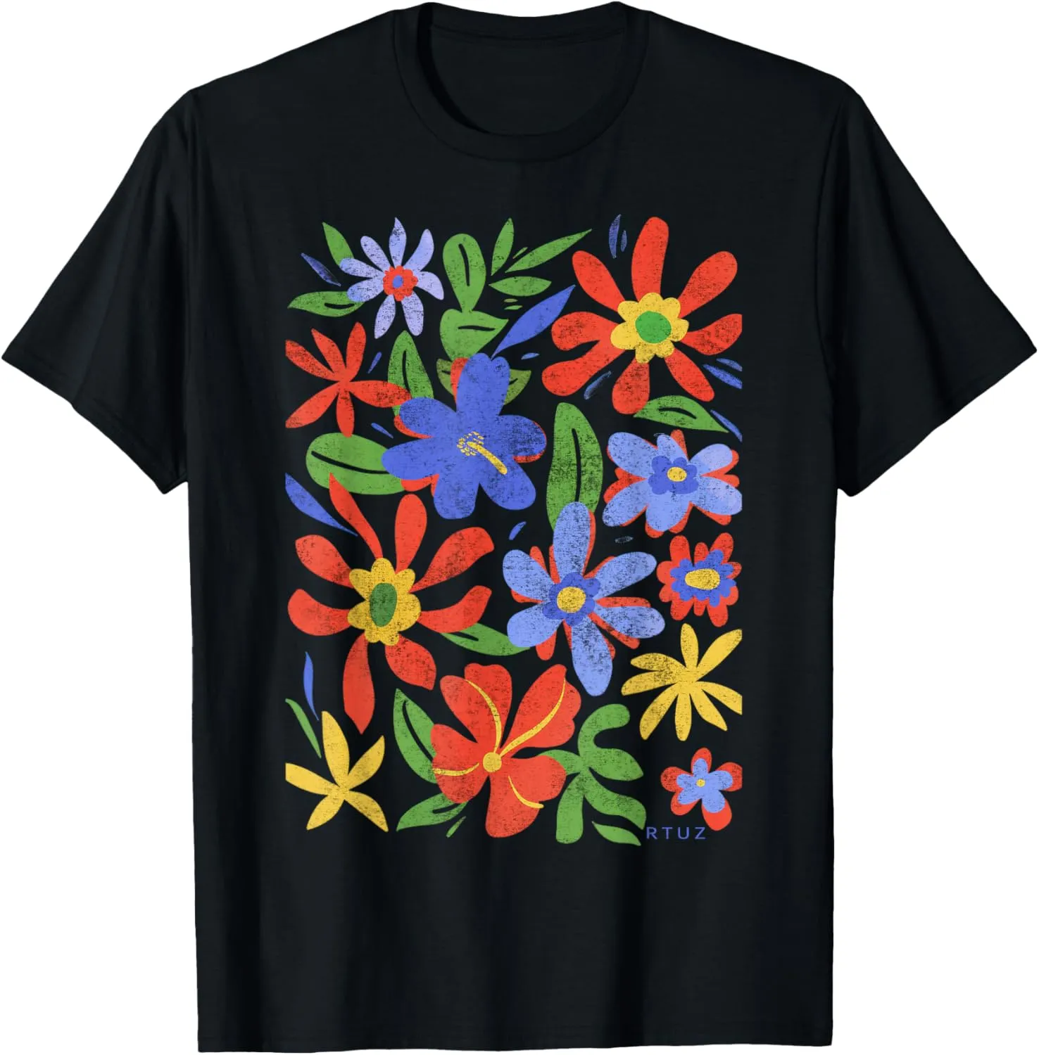 Boho Style Floral Pastel Design Flowers Hipster Streetwear T-Shirt
