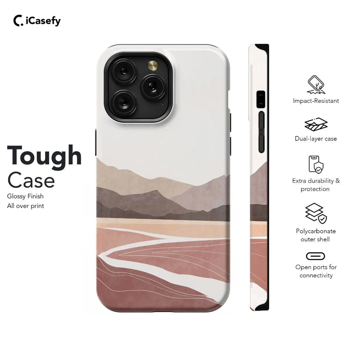 Boho Style Minimalism Landscape Phone Case iPhone Samsung Pixel & More #108