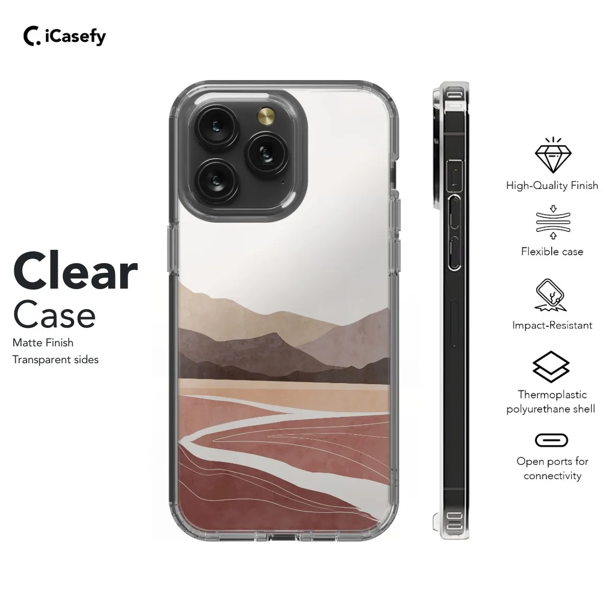 Boho Style Minimalism Landscape Phone Case iPhone Samsung Pixel & More #108