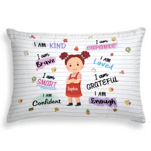 Brave, Smart, Confident - Personalized Toddler Pillow