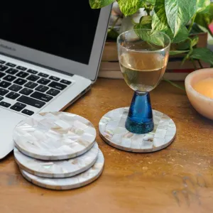 Casper Mother Of Pearl Coaster - Set Of Four