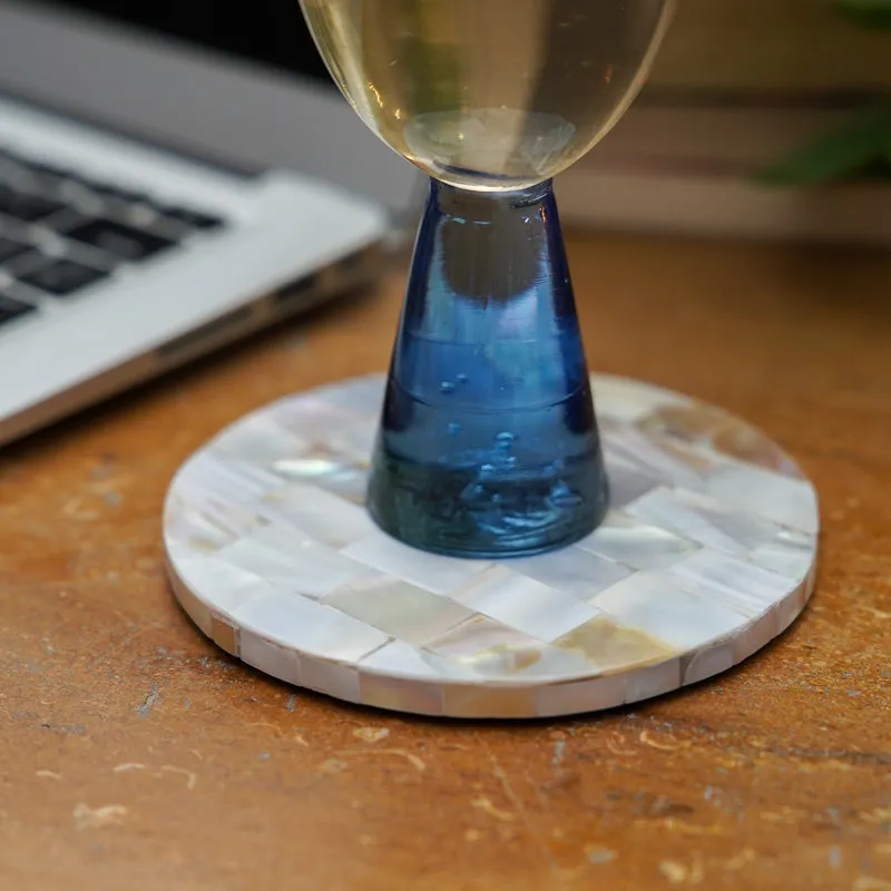 Casper Mother Of Pearl Coaster - Set Of Four