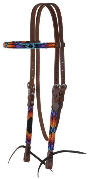 Circle Y Colorful Infinity Wrap Beaded Browband Headstall