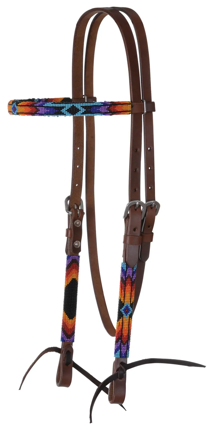 Circle Y Colorful Infinity Wrap Beaded Browband Headstall