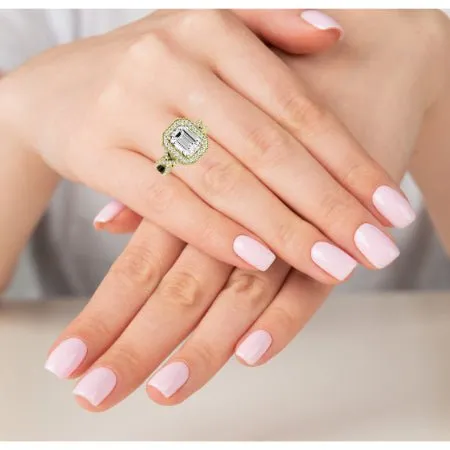 Clover - Emerald Lab Diamond Bridal Set (IGI Certified)
