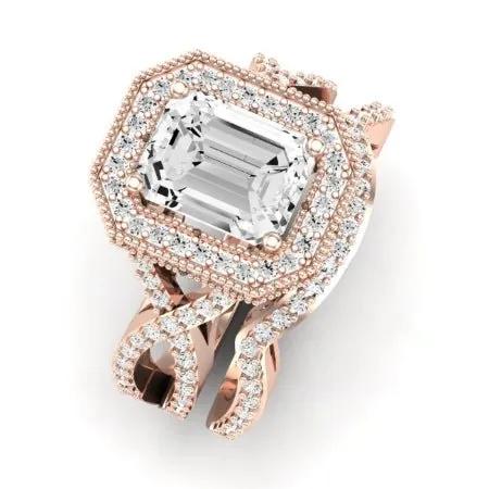 Clover - Emerald Lab Diamond Bridal Set (IGI Certified)
