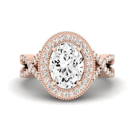 Clover - GIA Natural Oval Diamond Bridal Set