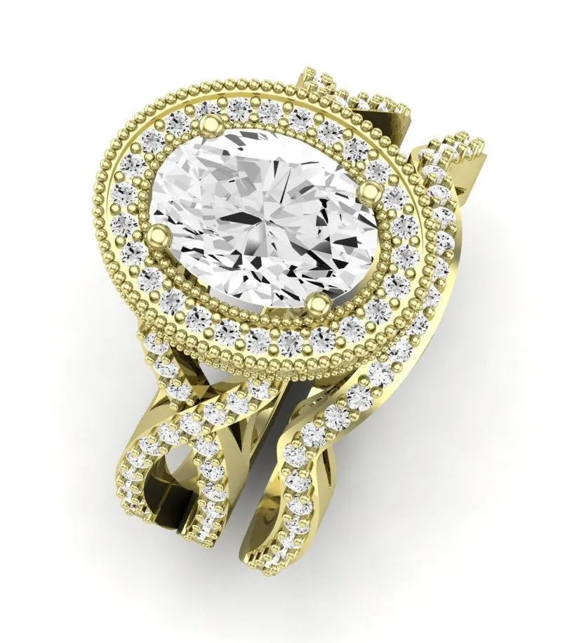 Clover - Oval Moissanite Bridal Set
