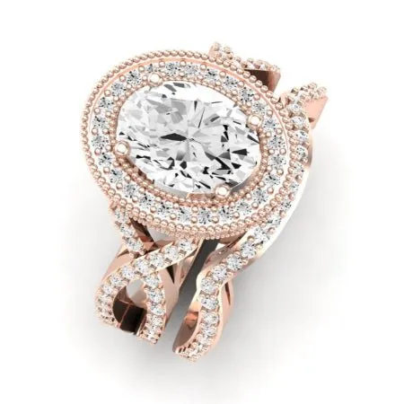Clover - Oval Moissanite Bridal Set