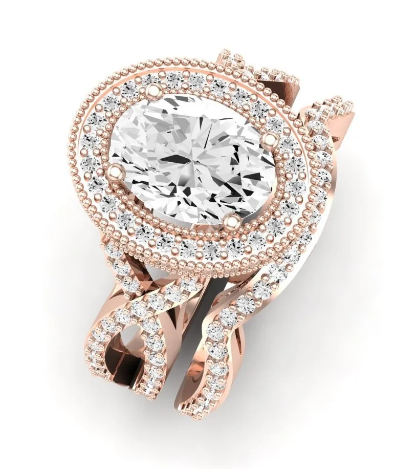 Clover - Oval Moissanite Bridal Set