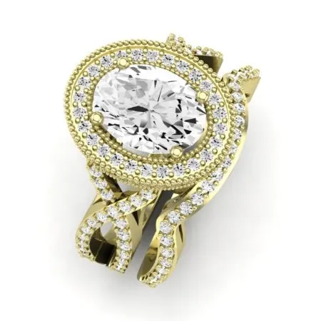 Clover - Oval Moissanite Bridal Set