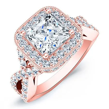Clover - Princess Lab Diamond Bridal Set (IGI Certified)