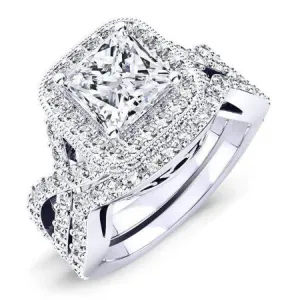 Clover - Princess Lab Diamond Bridal Set (IGI Certified)