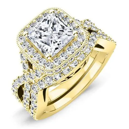 Clover - Princess Lab Diamond Bridal Set (IGI Certified)