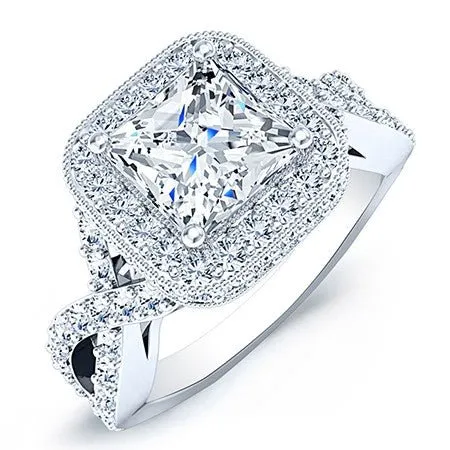 Clover - Princess Lab Diamond Bridal Set (IGI Certified)