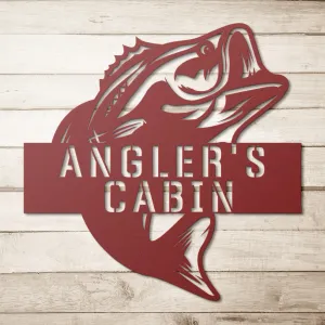 Custom Bass Fish Metal Art Sign