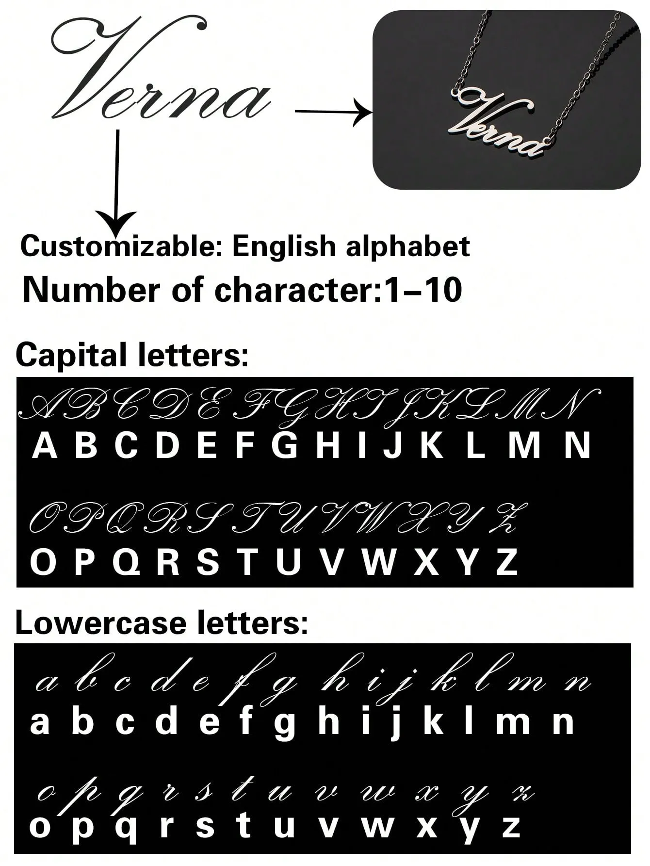 Custom Engraved Stainless Steel Name Necklace - Ideal Gift for Special Occasions