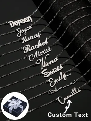 Custom Engraved Stainless Steel Name Necklace - Ideal Gift for Special Occasions